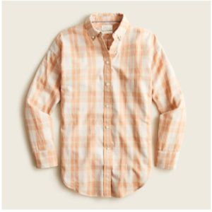J. Crew Women's Relaxed-Fit Featherweight Flannel Shirt in Friday Plaid